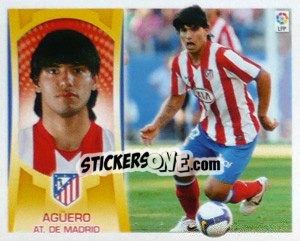 Sticker Aguero (#14) - Liga Spagnola  2009-2010 - Colecciones ESTE