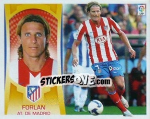 Figurina Forlan  (#15) - Liga Spagnola  2009-2010 - Colecciones ESTE