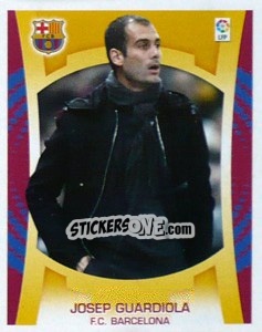 Cromo Entrenador - Josep Guardiola - Liga Spagnola  2009-2010 - Colecciones ESTE