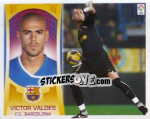 Sticker Victor Valdes (#1) - Liga Spagnola  2009-2010 - Colecciones ESTE