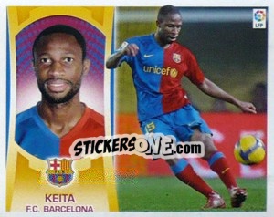 Sticker Seydou Keita  (#9A) - Liga Spagnola  2009-2010 n. 104 - Colecciones ESTE