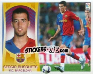 Sticker Sergio Busquets  (#10) - Liga Spagnola  2009-2010 n. 106 - Colecciones ESTE