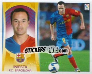 Sticker Iniesta (#12) - Liga Spagnola  2009-2010 n. 108 - Colecciones ESTE
