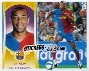 Sticker Thierry Henry (#14) - Liga Spagnola  2009-2010 - Colecciones ESTE