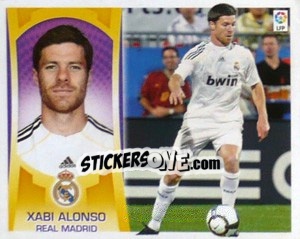 Sticker #33 - Xabi Alonso (Real Madrid) - Liga Spagnola  2009-2010 n. 663 - Colecciones ESTE