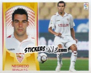 Sticker #42 - Negredo (Sevilla) - Liga Spagnola  2009-2010 n. 672 - Colecciones ESTE
