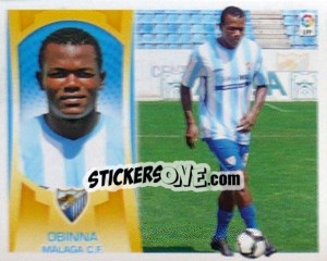 Sticker #45 - Obinna (Malaga) - Liga Spagnola  2009-2010 - Colecciones ESTE