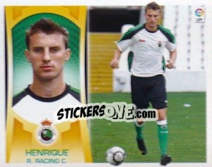 Sticker #46 - Henrique (Racing) - Liga Spagnola  2009-2010 - Colecciones ESTE