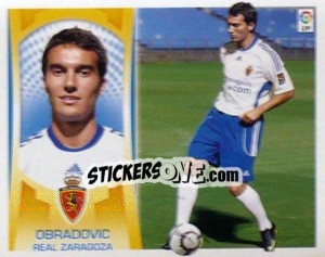 Sticker #47 - Obradovic (Zaragoza) - Liga Spagnola  2009-2010 - Colecciones ESTE