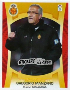 Cromo Entrenador - Gregorio Manzano - Liga Spagnola  2009-2010 - Colecciones ESTE