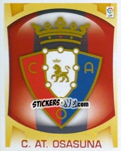Sticker Escudo - C. At. Osasuna - Liga Spagnola  2009-2010 n. 301 - Colecciones ESTE