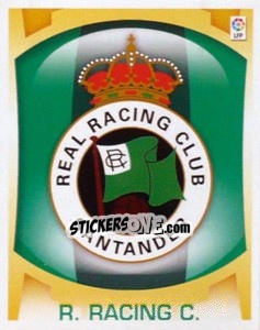 Figurina Escudo (эмблема) R. Racing C. - Liga Spagnola  2009-2010 - Colecciones ESTE