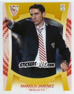 Cromo Entrenador - Manolo Jimenez - Liga Spagnola  2009-2010 - Colecciones ESTE