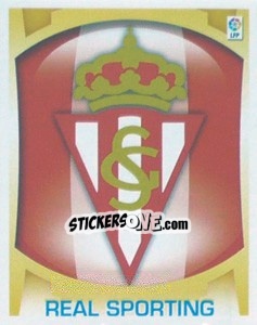 Sticker Escudo Real Sporting - Liga Spagnola  2009-2010 n. 391 - Colecciones ESTE