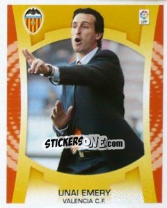 Cromo Entrenador - Unai Emery - Liga Spagnola  2009-2010 - Colecciones ESTE