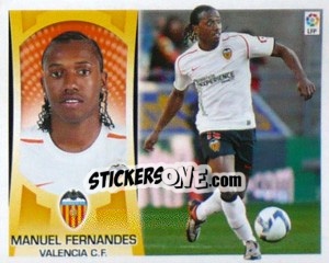 Sticker Manuel Fernandes (#10A) - Liga Spagnola  2009-2010 n. 464 - Colecciones ESTE