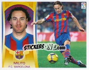 Sticker Gabriel Milito (Barcelona) - Liga Spagnola  2009-2010 n. MI-5 - Colecciones ESTE