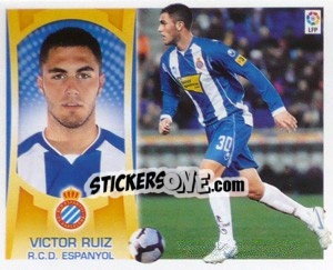 Sticker Victor Ruiz (Espanyol) - Liga Spagnola  2009-2010 n. MI-7 - Colecciones ESTE