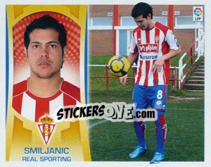Sticker Smiljanic (Real Sporting) - Liga Spagnola  2009-2010 n. MI-15 - Colecciones ESTE