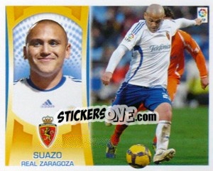 Sticker Suazo (Zaragoza) - Liga Spagnola  2009-2010 n. MI-28 - Colecciones ESTE