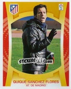 Sticker Quique Sanchez Flores (Atletico Madrid) - Liga Spagnola  2009-2010 n. MI-31 - Colecciones ESTE