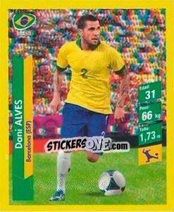 Sticker Dani Alves - Brasil 2014. Edicion Extraordinaria de Jugadas 3D - Navarrete