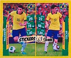 Sticker Paulinho / Oscar - Brasil 2014. Edicion Extraordinaria de Jugadas 3D - Navarrete