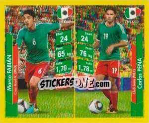 Cromo Marco Fabian / Carlos Pena - Brasil 2014. Edicion Extraordinaria de Jugadas 3D - Navarrete