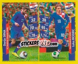 Sticker Darijo Srna / Luka Modric - Brasil 2014. Edicion Extraordinaria de Jugadas 3D - Navarrete