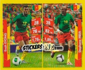 Sticker Eyong Enoh / Stephane Mbia - Brasil 2014. Edicion Extraordinaria de Jugadas 3D - Navarrete