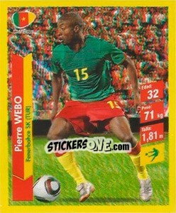 Cromo Pierre Webo - Brasil 2014. Edicion Extraordinaria de Jugadas 3D - Navarrete