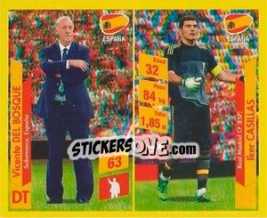 Sticker Vicente Del Bosque / Iker Casillas - Brasil 2014. Edicion Extraordinaria de Jugadas 3D - Navarrete