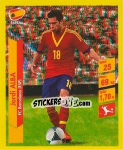 Figurina Jordi Alba - Brasil 2014. Edicion Extraordinaria de Jugadas 3D - Navarrete