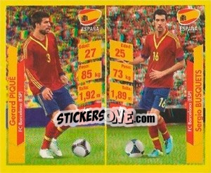 Sticker Gerard Pique / Sergio Busquets - Brasil 2014. Edicion Extraordinaria de Jugadas 3D n. 49 - Navarrete