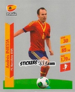 Sticker Andres Iniesta - Brasil 2014. Edicion Extraordinaria de Jugadas 3D - Navarrete