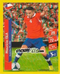 Sticker Mauricio Isla - Brasil 2014. Edicion Extraordinaria de Jugadas 3D - Navarrete