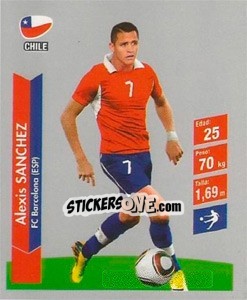 Cromo Alexis Sanchez - Brasil 2014. Edicion Extraordinaria de Jugadas 3D - Navarrete