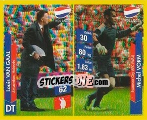 Sticker Louis Van Gaal / Michel Vorm - Brasil 2014. Edicion Extraordinaria de Jugadas 3D - Navarrete