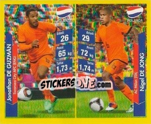 Sticker Jonathan De Guzman / nigel De Jong - Brasil 2014. Edicion Extraordinaria de Jugadas 3D - Navarrete