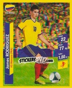 Sticker James Rodriguez - Brasil 2014. Edicion Extraordinaria de Jugadas 3D - Navarrete