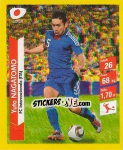 Sticker Yuto Nagatomo - Brasil 2014. Edicion Extraordinaria de Jugadas 3D - Navarrete