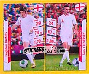 Sticker Leighton Baines / Tom Cleverley - Brasil 2014. Edicion Extraordinaria de Jugadas 3D - Navarrete