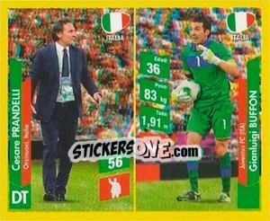 Sticker Cesare Prandelli / Gianluigi Buffon - Brasil 2014. Edicion Extraordinaria de Jugadas 3D - Navarrete