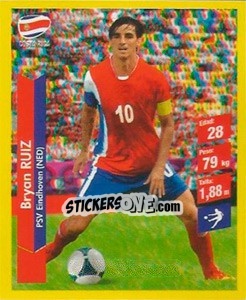 Sticker Bryan Ruiz - Brasil 2014. Edicion Extraordinaria de Jugadas 3D - Navarrete