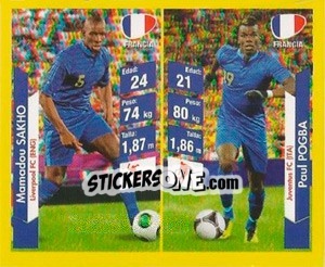 Sticker Mamadou Sakho / paul Pogba - Brasil 2014. Edicion Extraordinaria de Jugadas 3D - Navarrete