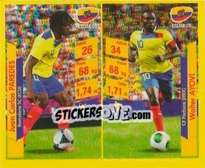 Sticker Juan Carlos Paredes / Walter Ayovi - Brasil 2014. Edicion Extraordinaria de Jugadas 3D - Navarrete