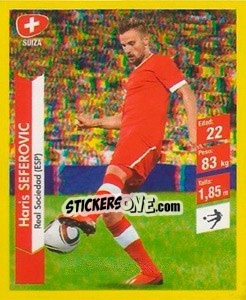 Sticker Haris Seferovic - Brasil 2014. Edicion Extraordinaria de Jugadas 3D n. 180 - Navarrete