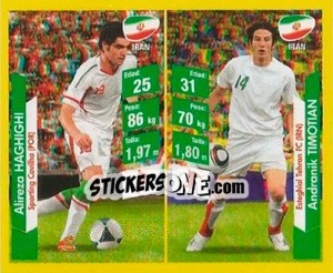 Sticker Reza Haghighi / Andranik Teymourian - Brasil 2014. Edicion Extraordinaria de Jugadas 3D - Navarrete