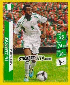 Cromo Efe Ambrose - Brasil 2014. Edicion Extraordinaria de Jugadas 3D - Navarrete