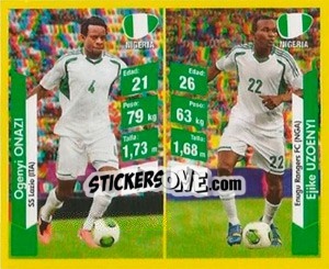 Cromo Ogenyi Onazi / Ejike Uzoenyi - Brasil 2014. Edicion Extraordinaria de Jugadas 3D - Navarrete